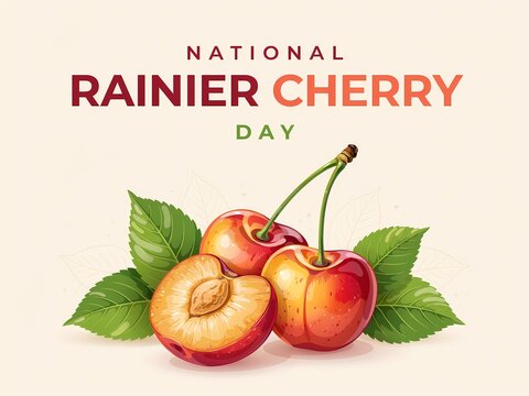 National rainier cherry day celebration graphic