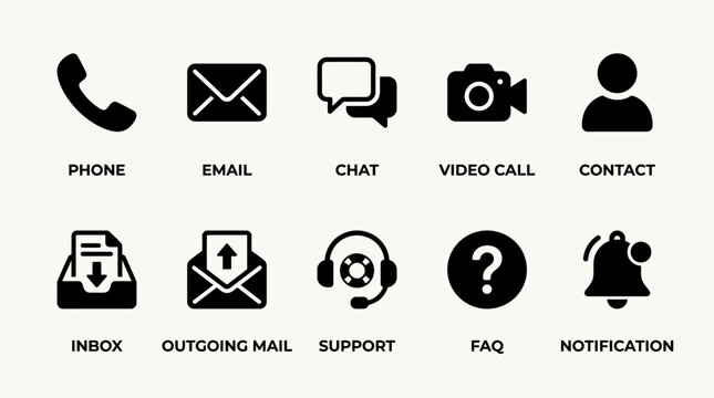 Zodiac signs icon set vector illustration for web and business communication, internet symbols, email, phone, website, media and technology interface design