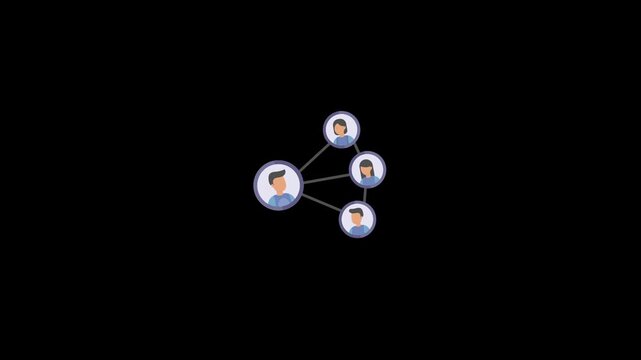Communication icon with group conversation isolated on an alpha channel background
