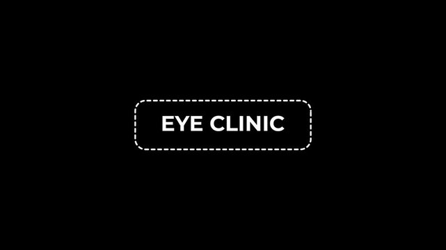 Eye Clinic Logo Reveal with Subtle Glitch Effect and Clean Typography in Dark Studio