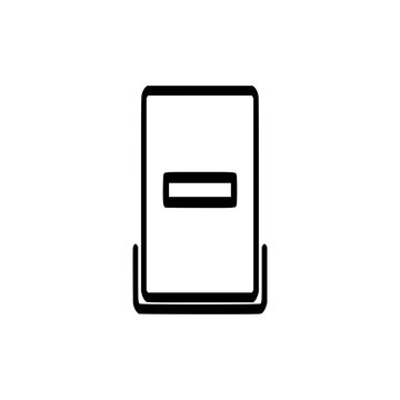 Simple Minus Icon: A clean, minimalist icon representing a minus symbol, often used for subtraction or negative values, displayed on a white backdrop.