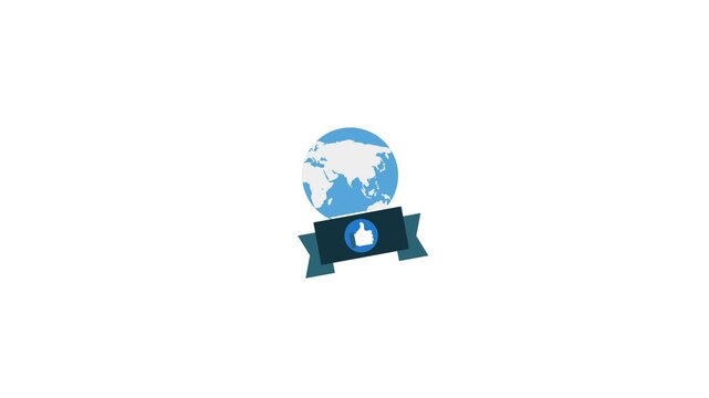 Global icon for social media interaction isolated on an alpha channel background