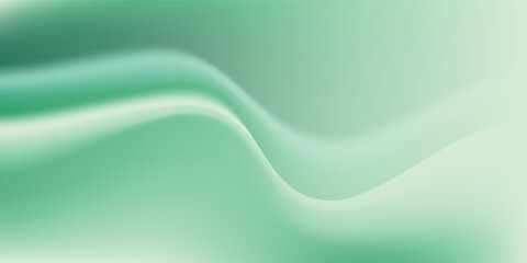 Obraz premium Abstract flowing waves of soft green and light mint colors, creating a smooth, organic, and calming texture with subtle gradients. Vektor wave
