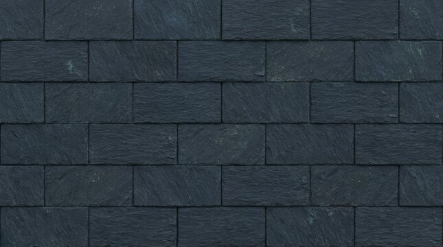 Seamless dark grey slate tile texture, perfect for architectural backgrounds, construction, and interior design projects. Natural stone surface.