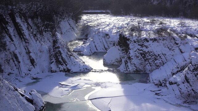 滝の上公園の竜仙峡と千鳥ヶ滝