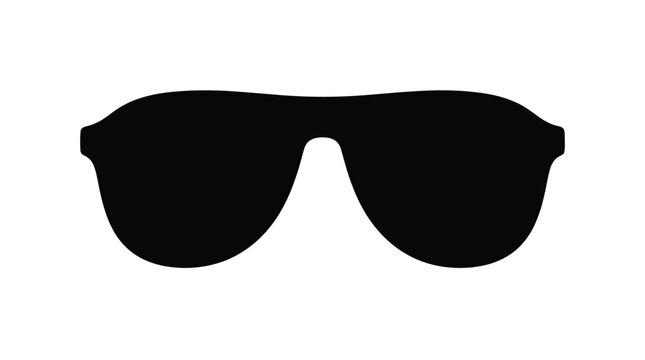 Sunglasses, Black Shades, Vector Eyewear, Fashion Accessories isolated on White Background