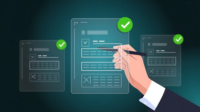 Business, finance, checklist, approval, workflow optimization, productivity, efficiency, management