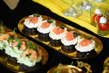 delicious canape served in a restaurant © Fostic