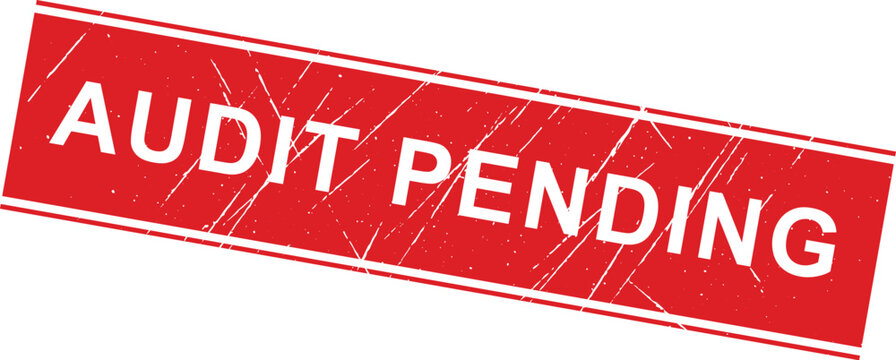 AUDIT PENDING: A bold red rectangular stamp design indicating that your business documents are currently under review.