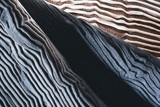 Macro of fabric detail, fold of textile, grunge background