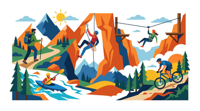 Outdoor Adventure Activities: Hiking, Climbing, Zip-lining, Kayaking, Biking