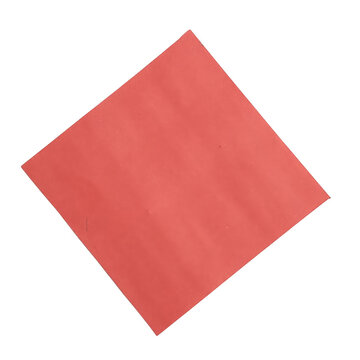 Red square shape rotated on a clean white background