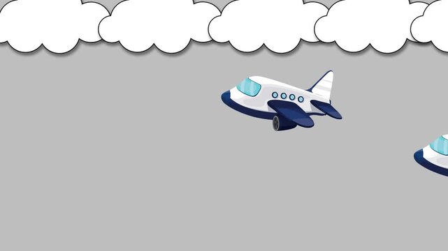 vector illustration of an airplane video visual hd 4k
