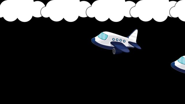 two plane motion vektor video visual hd 4k