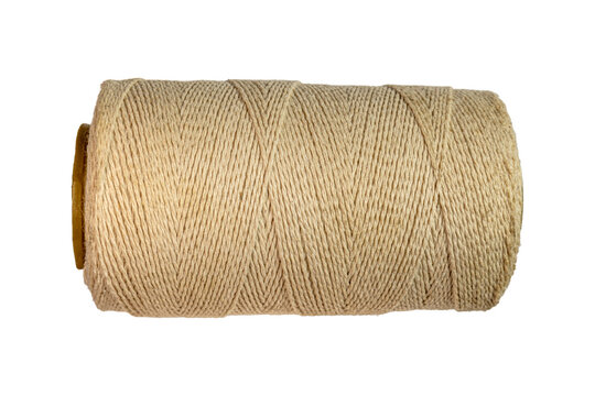 Natural jute fiber spool wound cylindrical twine packaging cord roll