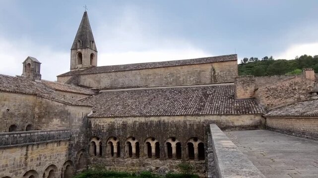 External view of the Thoronet Abbey, France