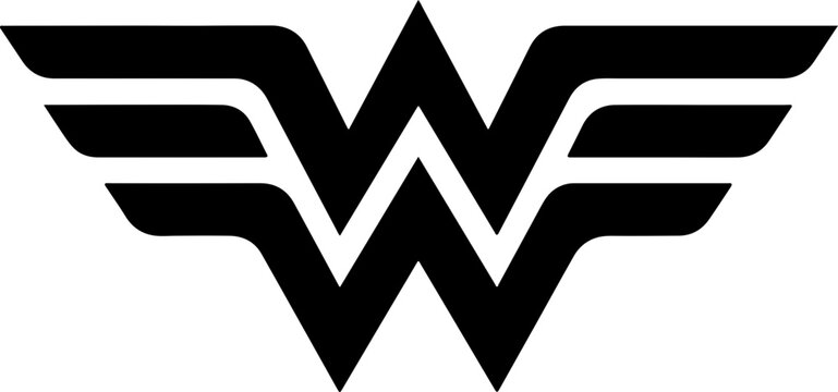 Wonder Woman Iconic Winged "WW" Emblem svg