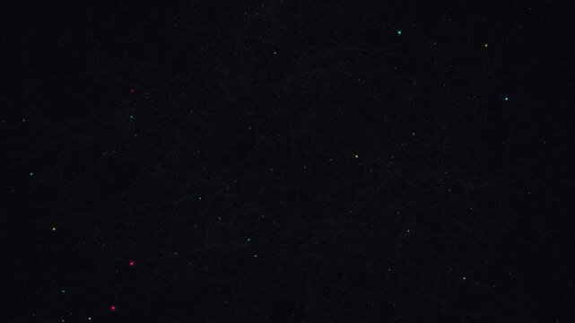 Ambient Blue and red and yellow Constellation Map - Seamless Loop