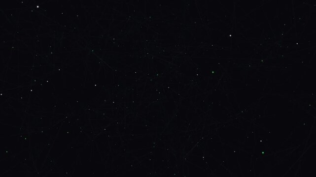 Ambient Green and white Constellation Map - Seamless Loop