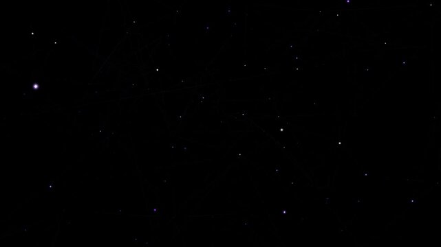 Ambient Purple and white Constellation Map - Seamless Loop