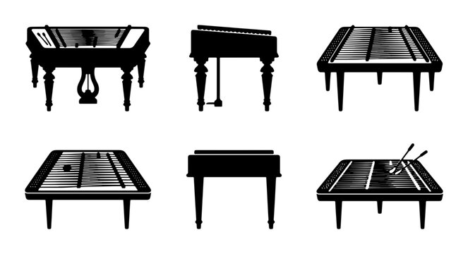 Vintage Table Games Collection, Retro Tabletop Sports Vector Set, Classic Entertainment Icons