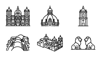 Architectural Icons: Churches, Domes, Towers, Ruins, Lions, Buildings © Image World