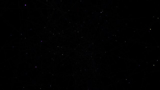 Ambient Galaxy cosmic purple and blue Constellation Map - Seamless Loop