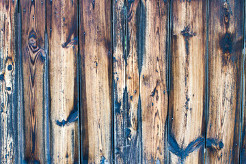Textured dark brown vertical wooden planks background © 2xwilfinger