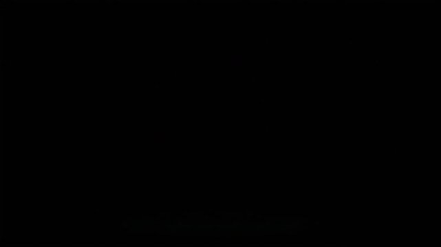 Animated stick figure courier carries a basket containing envelopes while walking through glowing purple particles in this digital motion video.