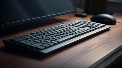 Fototapeta premium A photo of a mouse and keyboard for office use