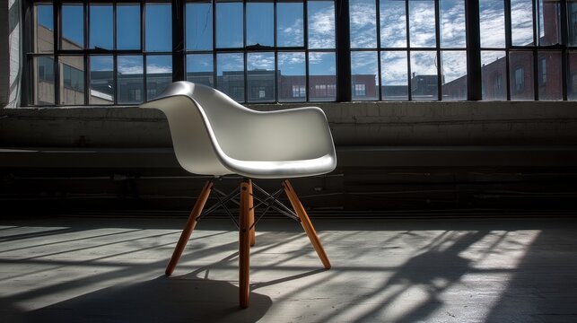 Minimal Modern Chair in Industrial Loft