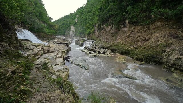 Beautiful Scenery of Tanggedu Waterfall in East Sumba, Indonesia