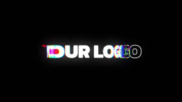 Minimalist corporate motion graphic template featuring your logo placeholder