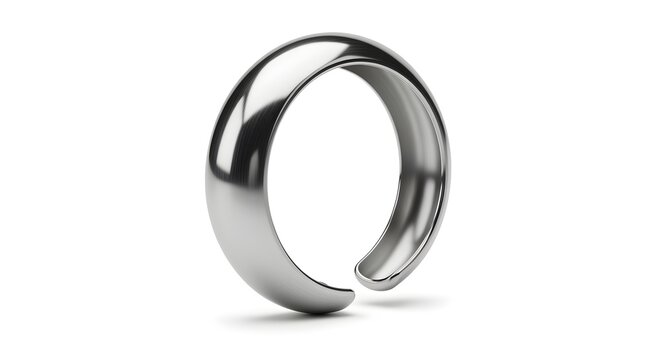 Simple hair cuff isolated on pure white background, realistic look, minimum shadows.