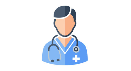 Fototapeta premium Doctor Icon Avatar with Stethoscope