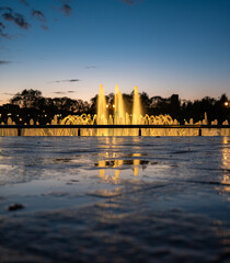 Fototapeta premium sunset in the city
