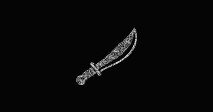 Sketch falchion icon animation - smooth progressive reveal
