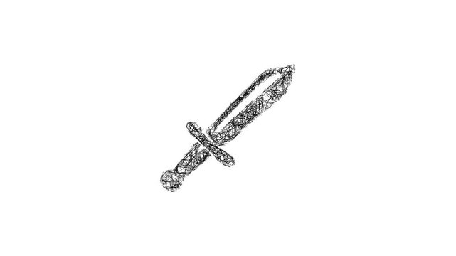 Sketch dagger icon animation - smooth progressive reveal