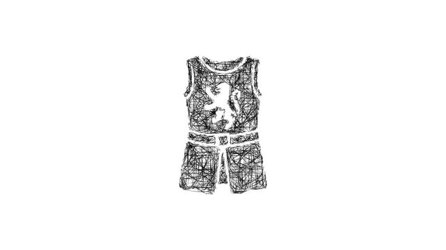 Sketch surcoat icon animation - smooth progressive reveal