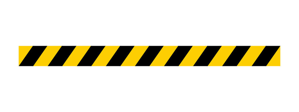 Black and yellow hazard warning stripe tape design Vector