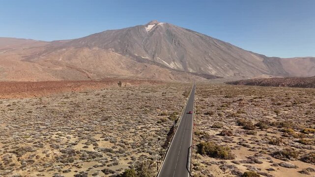 Aerial View of Tenerife, Canary Islands. Volcanic, Landscape, Ocean and Travel Stock