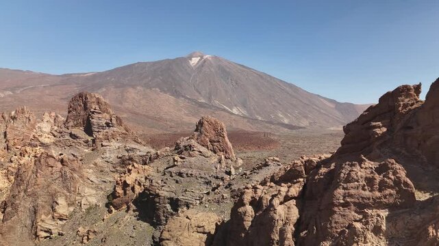 Aerial View of Tenerife, Canary Islands. Volcanic, Landscape, Ocean and Travel Stock