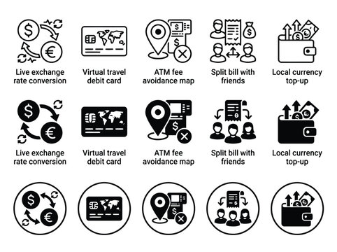 Travel Icons Set Outline Vector for UI, Web and Mobile App
