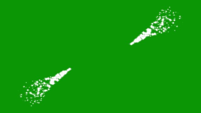 Magic glitter sparkle circling trail, glowing doodle stars white twinkling stars, cartoon doodle sparkles, star sparkle vector doodles, fairy dust wand shimmer transition on green screen,4k video
