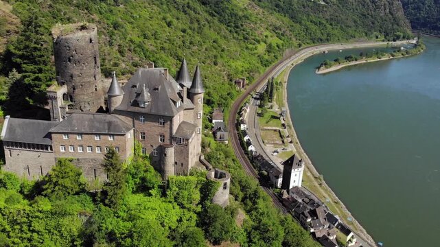 Rheinstein Castle, Trechtingshausen, Unesco World Heritage Site Upper Middle Rhine Valley, Rhineland-Palatinate, Germany