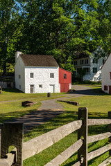 Obraz premium The Buckley and Brooke Office and Store at Hopewell Furnace National Historic Site, where company records, payroll, sales and daily commerce were managed during the nineteenth century.