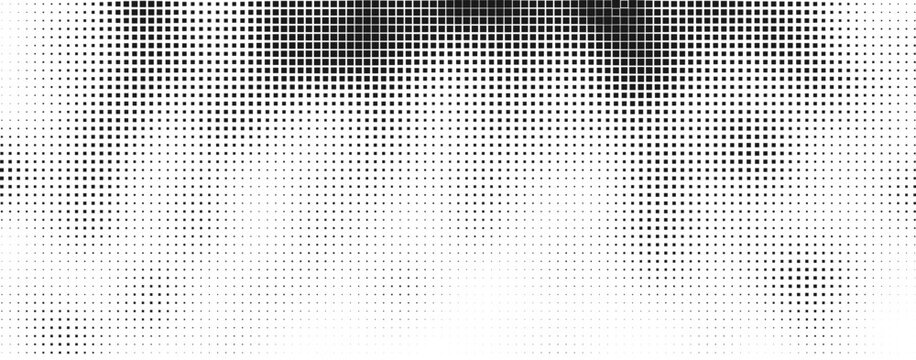 Abstract black square pixel gradient background, fading geometric pattern texture, modern futuristic digital technology vector design