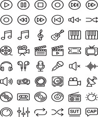 Fototapeta premium Professional interface icon set for web mobile user interface and digital design application projects vector illustration