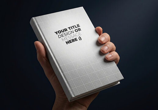 Complete Book Cover Design Hold Hand Mockup