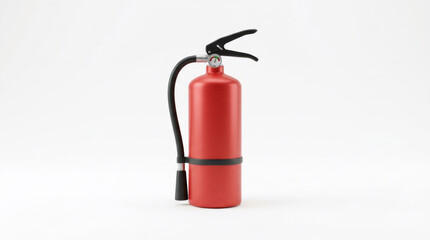 Obraz premium Red fire extinguisher isolated on white background